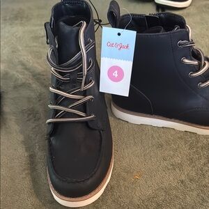 Cat & Jack Blue Boots Suede-Like Texture Everyday Wear